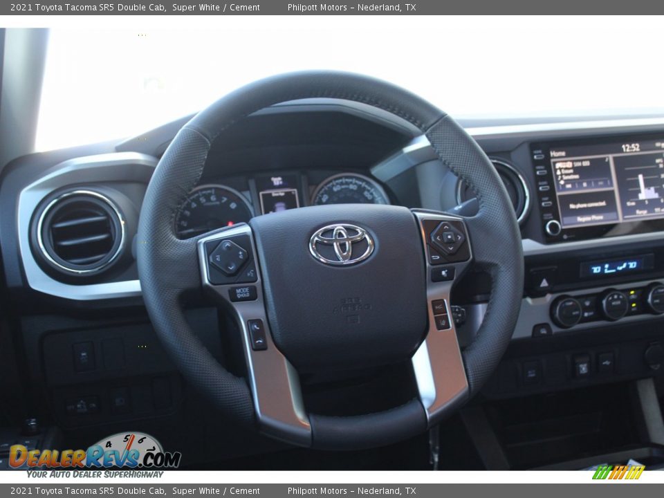 2021 Toyota Tacoma SR5 Double Cab Super White / Cement Photo #21
