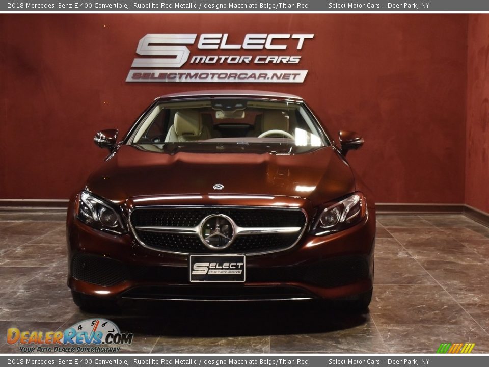 2018 Mercedes-Benz E 400 Convertible Rubellite Red Metallic / designo Macchiato Beige/Titian Red Photo #2