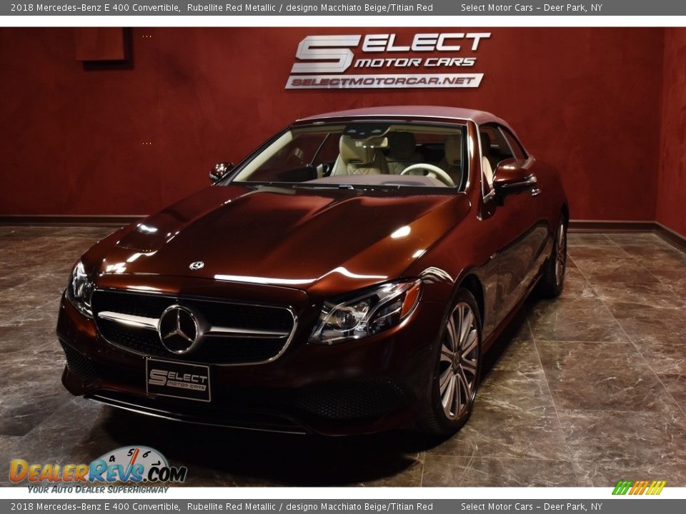 2018 Mercedes-Benz E 400 Convertible Rubellite Red Metallic / designo Macchiato Beige/Titian Red Photo #6