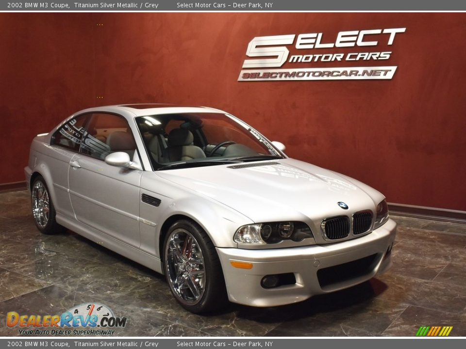 2002 BMW M3 Coupe Titanium Silver Metallic / Grey Photo #3