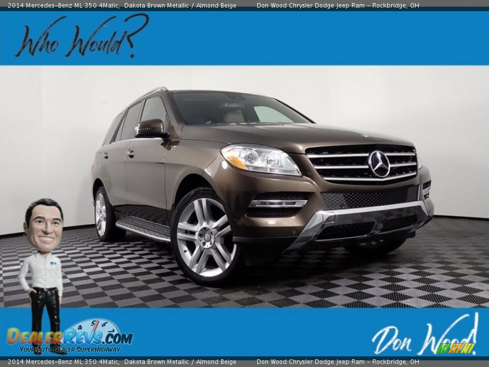 2014 Mercedes-Benz ML 350 4Matic Dakota Brown Metallic / Almond Beige Photo #1