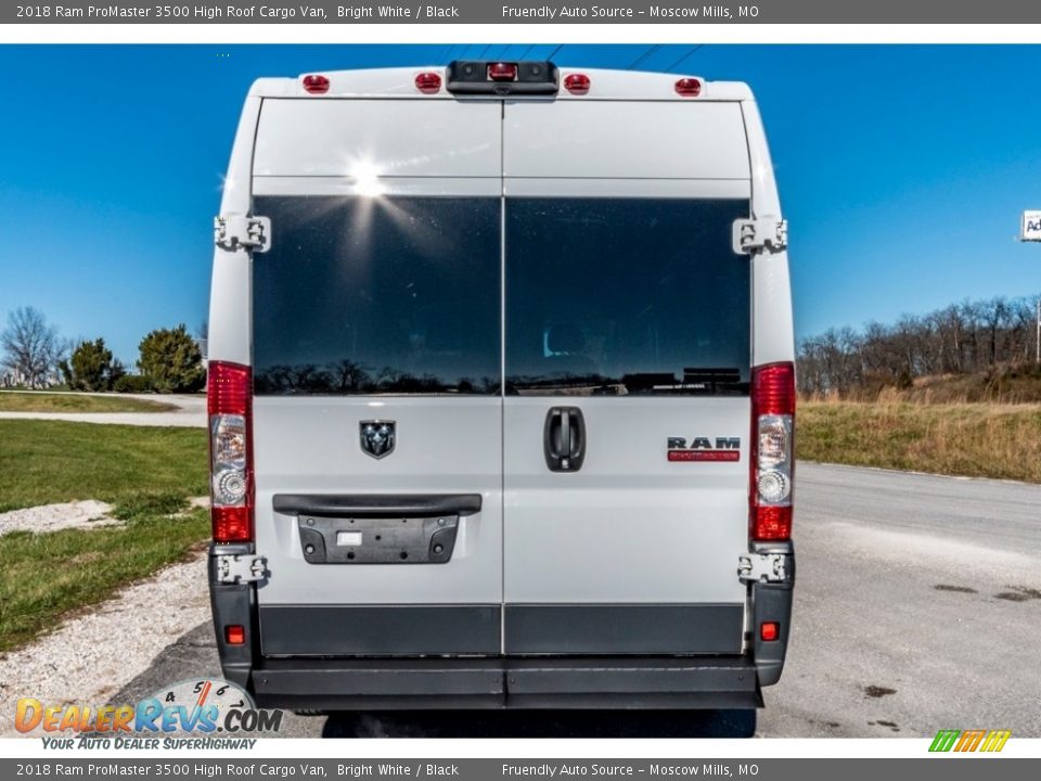 2018 Ram ProMaster 3500 High Roof Cargo Van Bright White / Black Photo #5