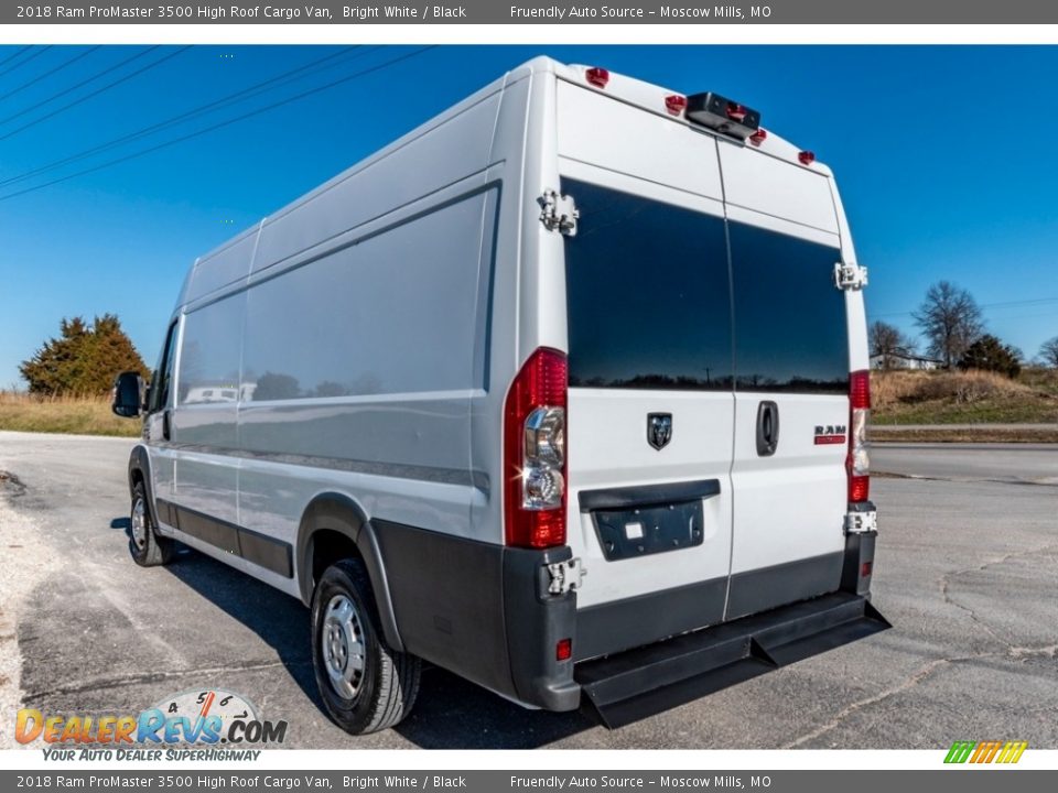 2018 Ram ProMaster 3500 High Roof Cargo Van Bright White / Black Photo #6