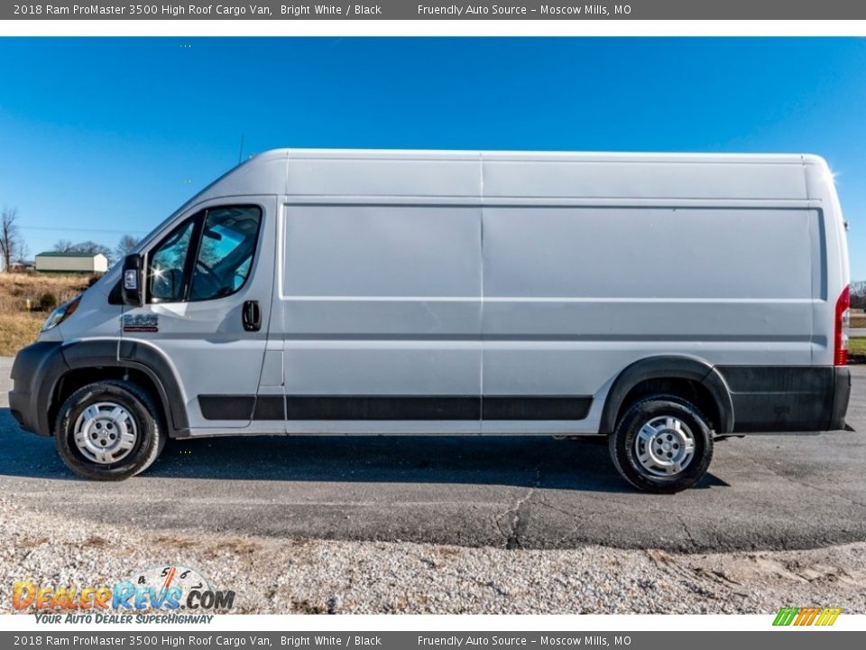 2018 Ram ProMaster 3500 High Roof Cargo Van Bright White / Black Photo #7