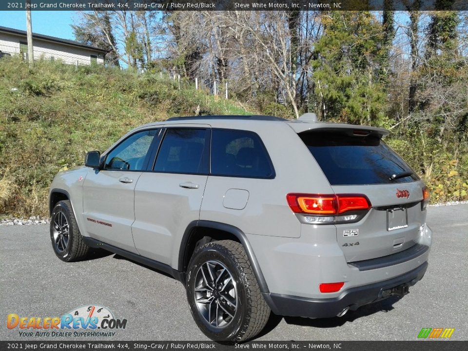 2021 Jeep Grand Cherokee Trailhawk 4x4 Sting-Gray / Ruby Red/Black Photo #8
