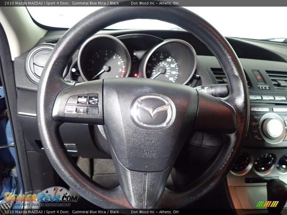2010 Mazda MAZDA3 i Sport 4 Door Gunmetal Blue Mica / Black Photo #24