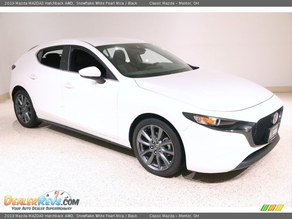 2019 Mazda MAZDA3 Hatchback AWD Snowflake White Pearl Mica / Black Photo #1