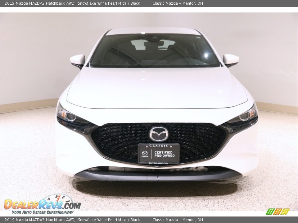 2019 Mazda MAZDA3 Hatchback AWD Snowflake White Pearl Mica / Black Photo #2