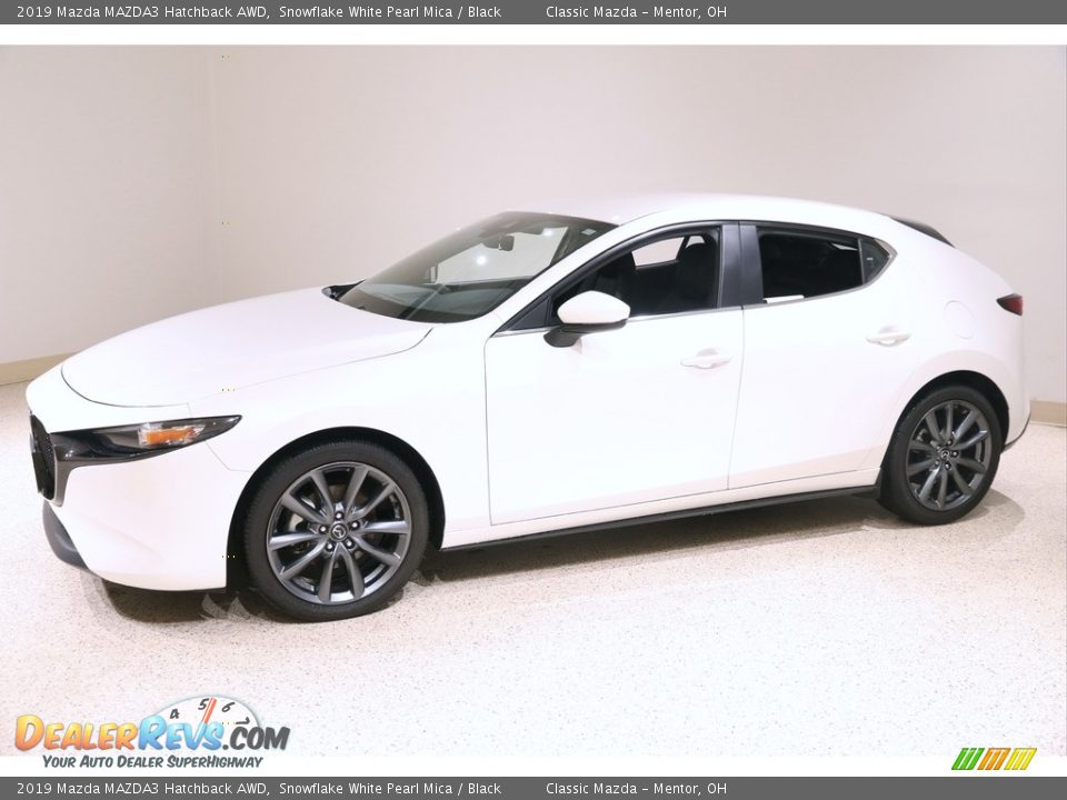 2019 Mazda MAZDA3 Hatchback AWD Snowflake White Pearl Mica / Black Photo #3