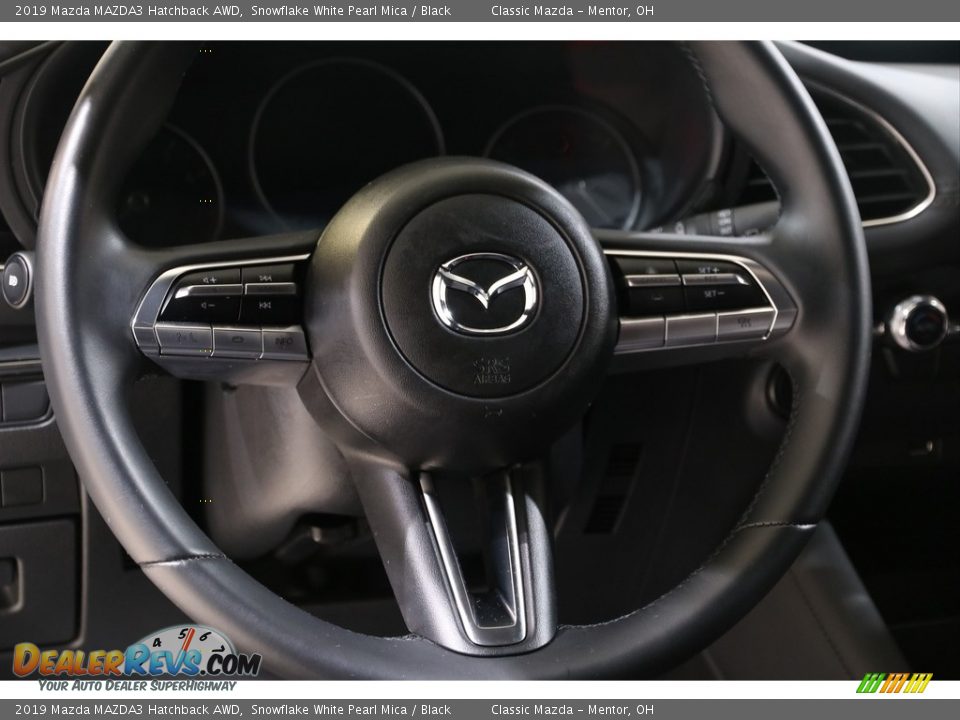 2019 Mazda MAZDA3 Hatchback AWD Snowflake White Pearl Mica / Black Photo #7