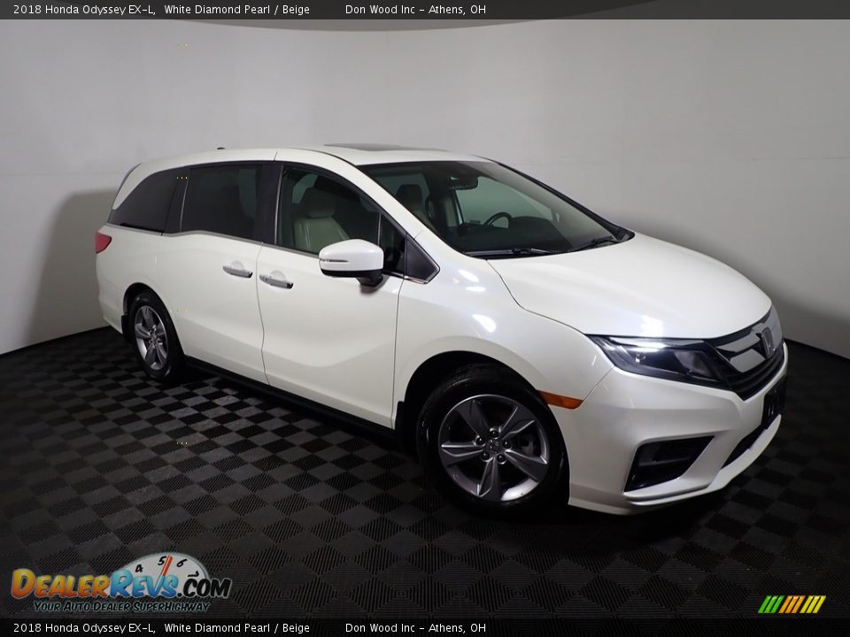 2018 Honda Odyssey EX-L White Diamond Pearl / Beige Photo #2