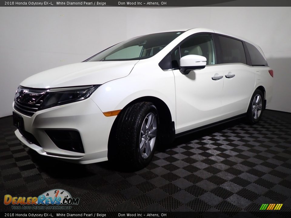 2018 Honda Odyssey EX-L White Diamond Pearl / Beige Photo #8