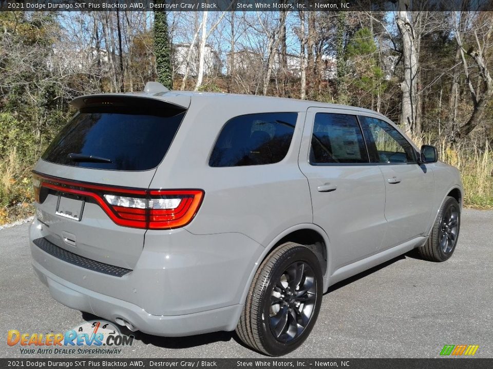 2021 Dodge Durango SXT Plus Blacktop AWD Destroyer Gray / Black Photo #6