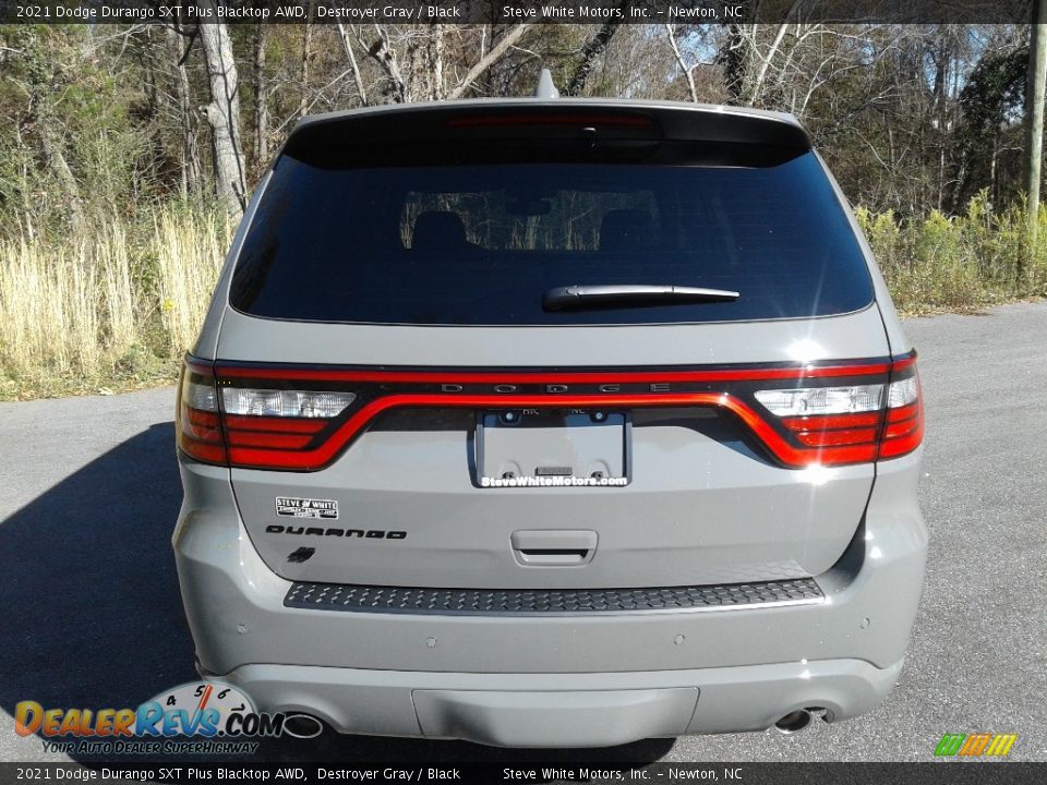 2021 Dodge Durango SXT Plus Blacktop AWD Destroyer Gray / Black Photo #7