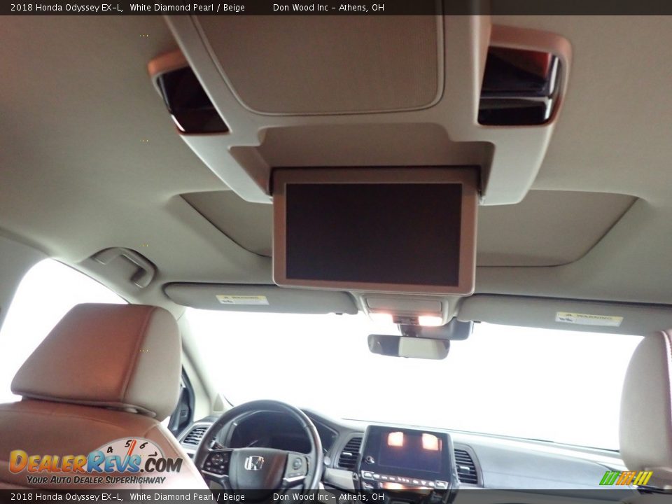 2018 Honda Odyssey EX-L White Diamond Pearl / Beige Photo #36