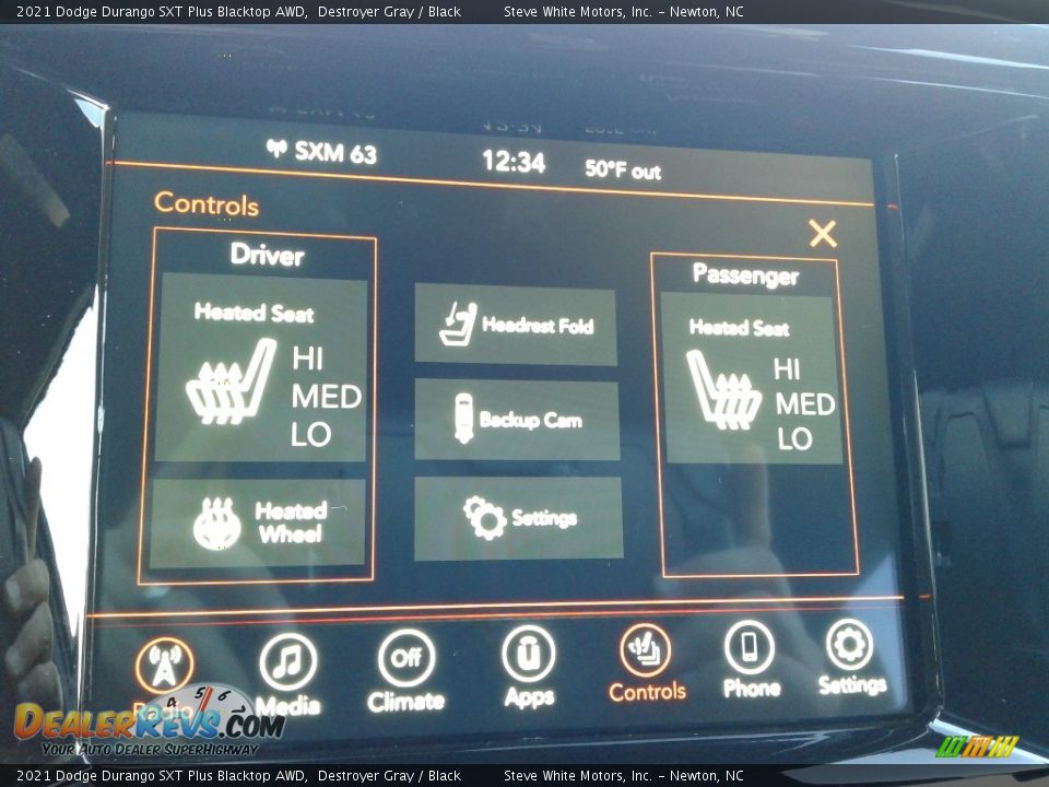 Controls of 2021 Dodge Durango SXT Plus Blacktop AWD Photo #25
