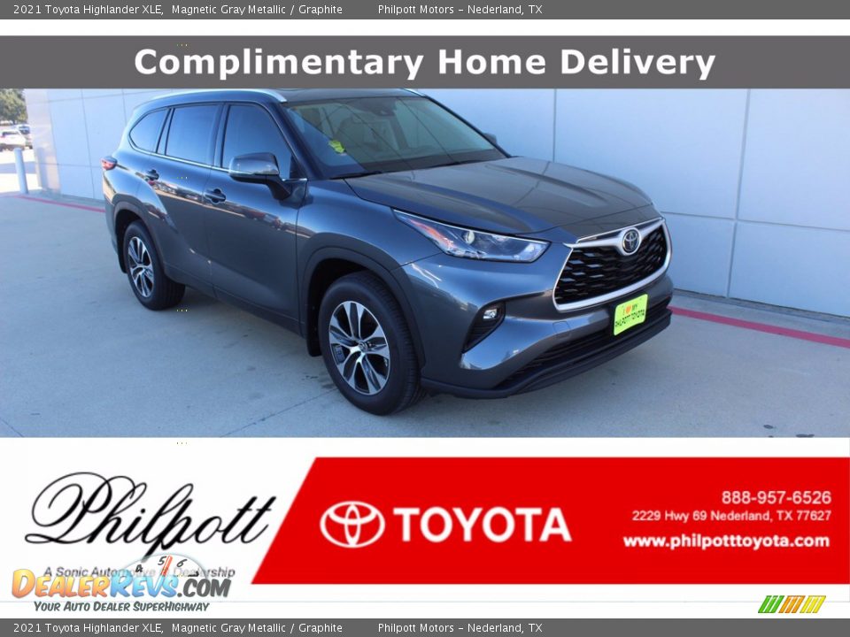 2021 Toyota Highlander XLE Magnetic Gray Metallic / Graphite Photo #1