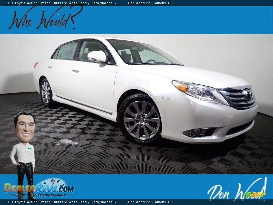 2011 Toyota Avalon Limited Blizzard White Pearl / Black/Bordeaux Photo #1