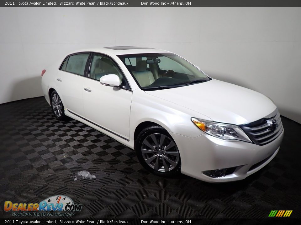 2011 Toyota Avalon Limited Blizzard White Pearl / Black/Bordeaux Photo #2