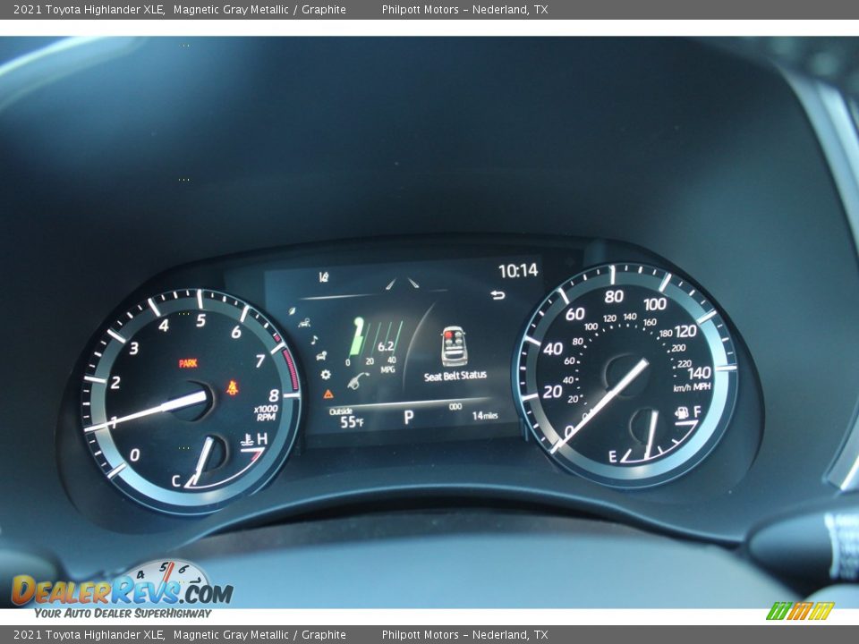 2021 Toyota Highlander XLE Magnetic Gray Metallic / Graphite Photo #13