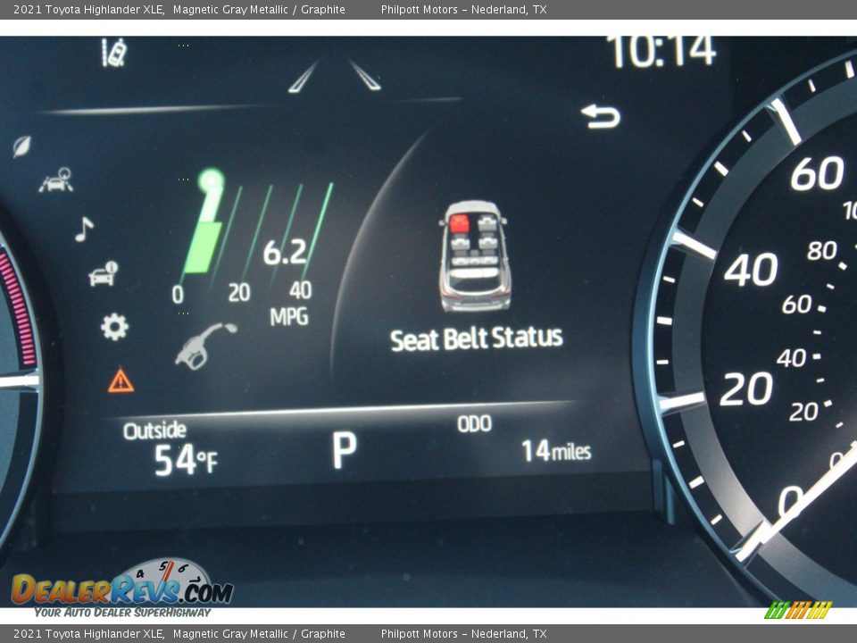 2021 Toyota Highlander XLE Magnetic Gray Metallic / Graphite Photo #14
