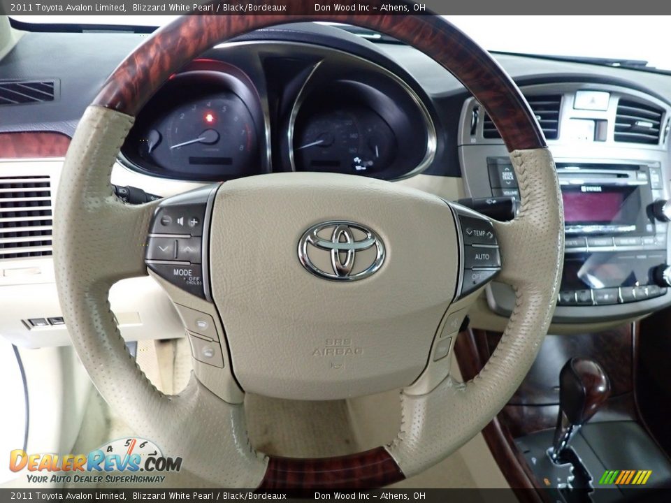 2011 Toyota Avalon Limited Blizzard White Pearl / Black/Bordeaux Photo #25