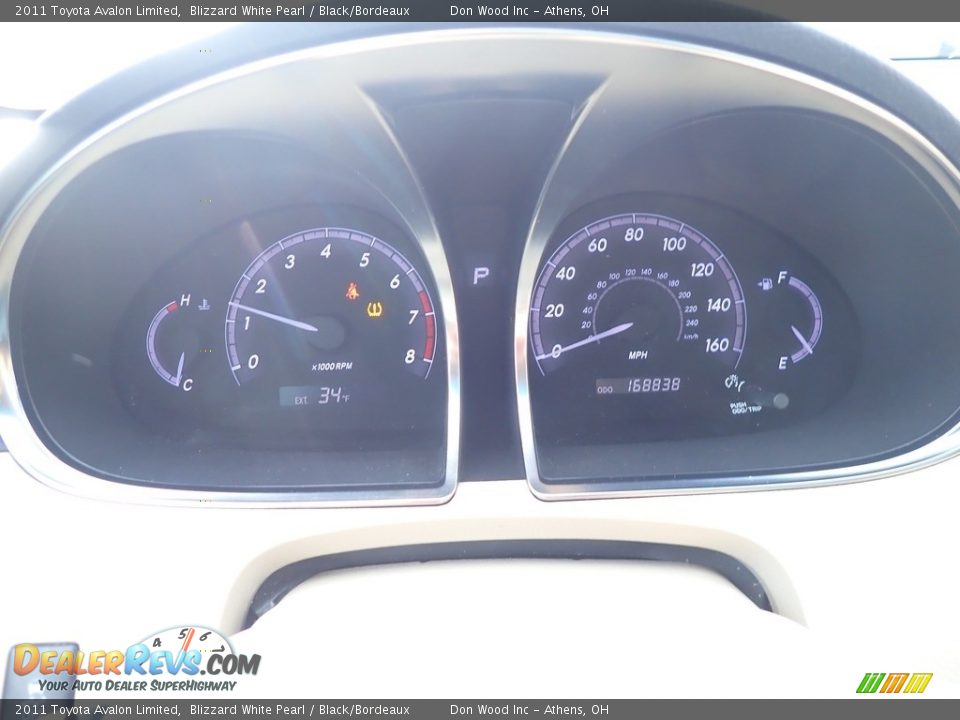 2011 Toyota Avalon Limited Blizzard White Pearl / Black/Bordeaux Photo #26