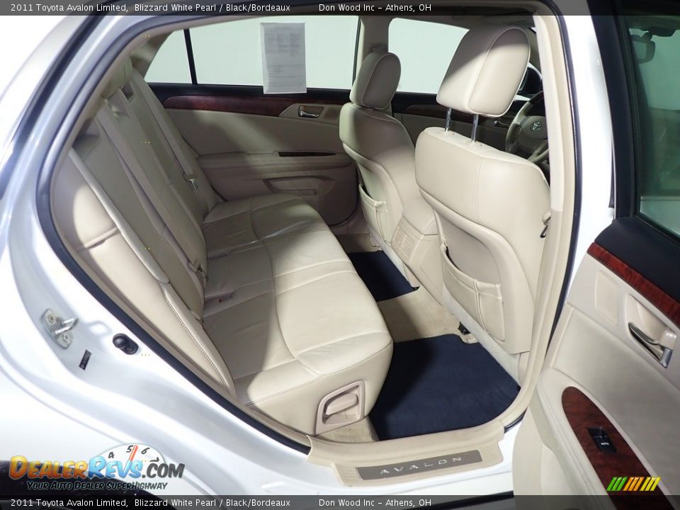 2011 Toyota Avalon Limited Blizzard White Pearl / Black/Bordeaux Photo #35