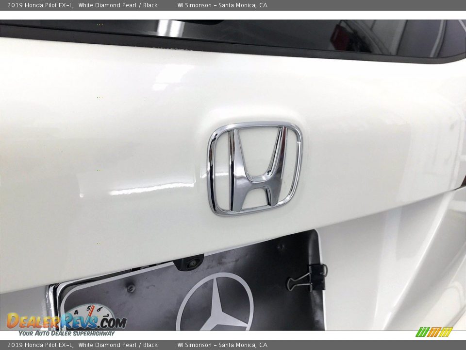 2019 Honda Pilot EX-L White Diamond Pearl / Black Photo #7