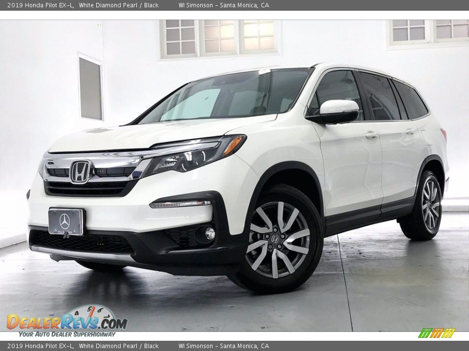 2019 Honda Pilot EX-L White Diamond Pearl / Black Photo #12