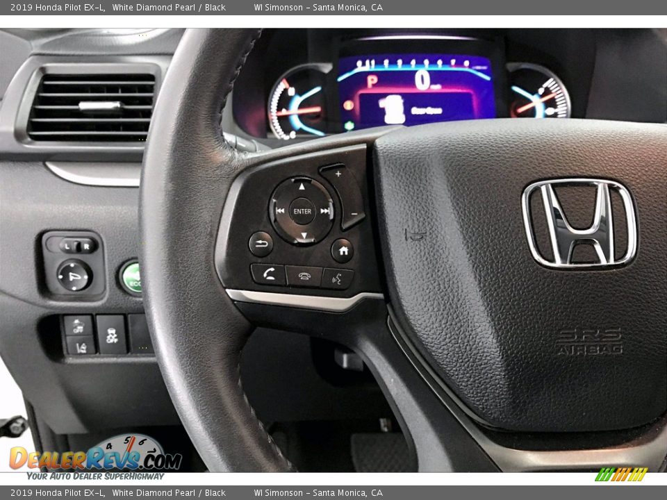 2019 Honda Pilot EX-L White Diamond Pearl / Black Photo #21