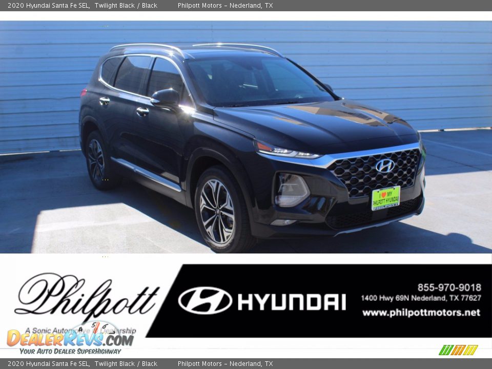 2020 Hyundai Santa Fe SEL Twilight Black / Black Photo #1