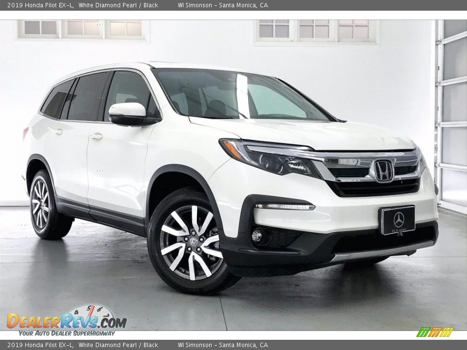 2019 Honda Pilot EX-L White Diamond Pearl / Black Photo #34