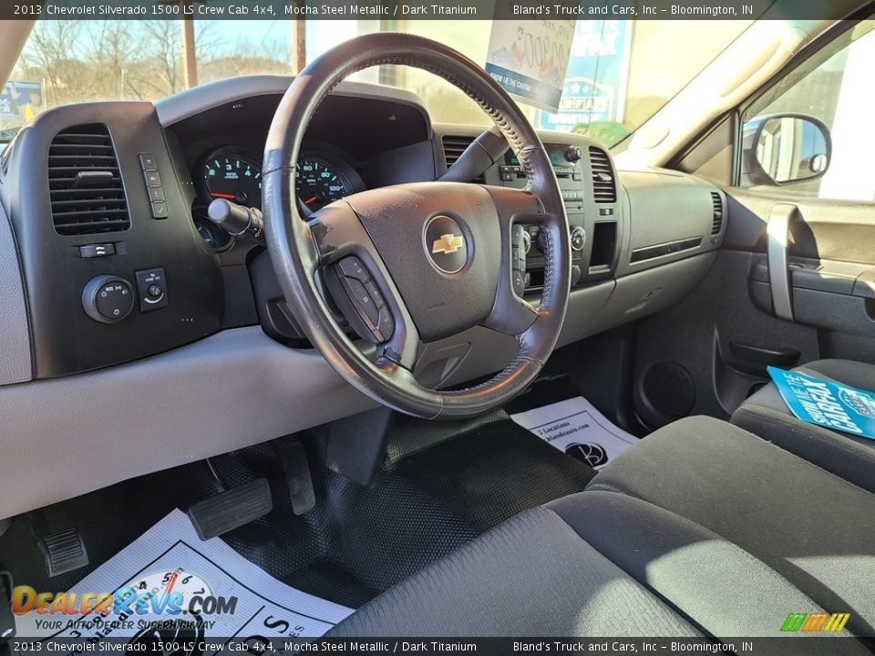 2013 Chevrolet Silverado 1500 LS Crew Cab 4x4 Mocha Steel Metallic / Dark Titanium Photo #10