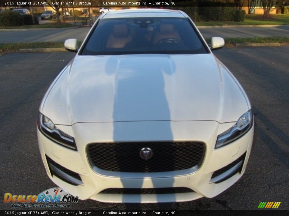 2016 Jaguar XF 35t AWD Glacier White / Brogue Photo #5