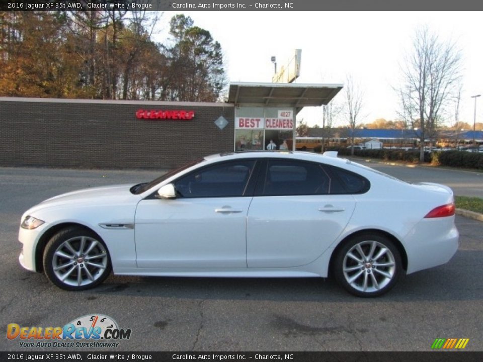 2016 Jaguar XF 35t AWD Glacier White / Brogue Photo #7