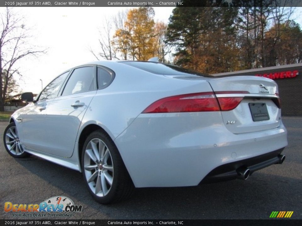 2016 Jaguar XF 35t AWD Glacier White / Brogue Photo #8