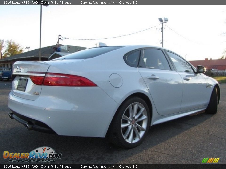 2016 Jaguar XF 35t AWD Glacier White / Brogue Photo #10