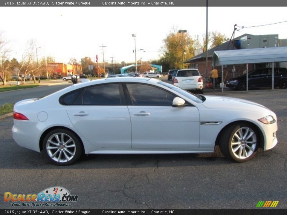 2016 Jaguar XF 35t AWD Glacier White / Brogue Photo #11