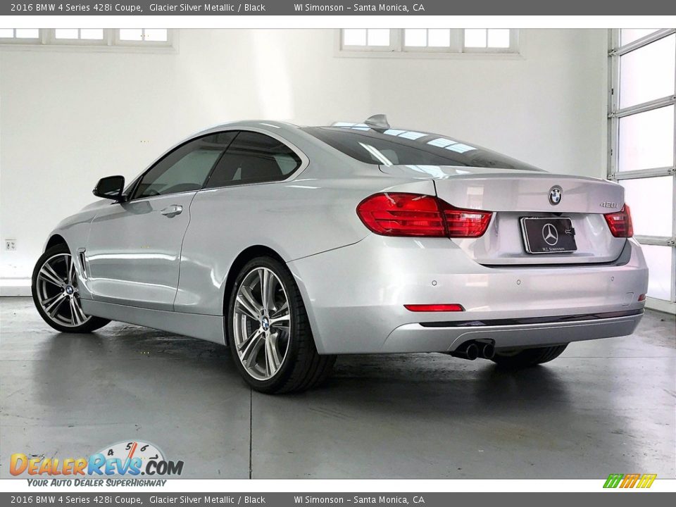 2016 BMW 4 Series 428i Coupe Glacier Silver Metallic / Black Photo #10