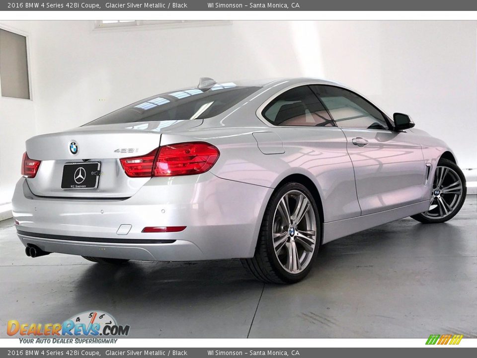 2016 BMW 4 Series 428i Coupe Glacier Silver Metallic / Black Photo #13