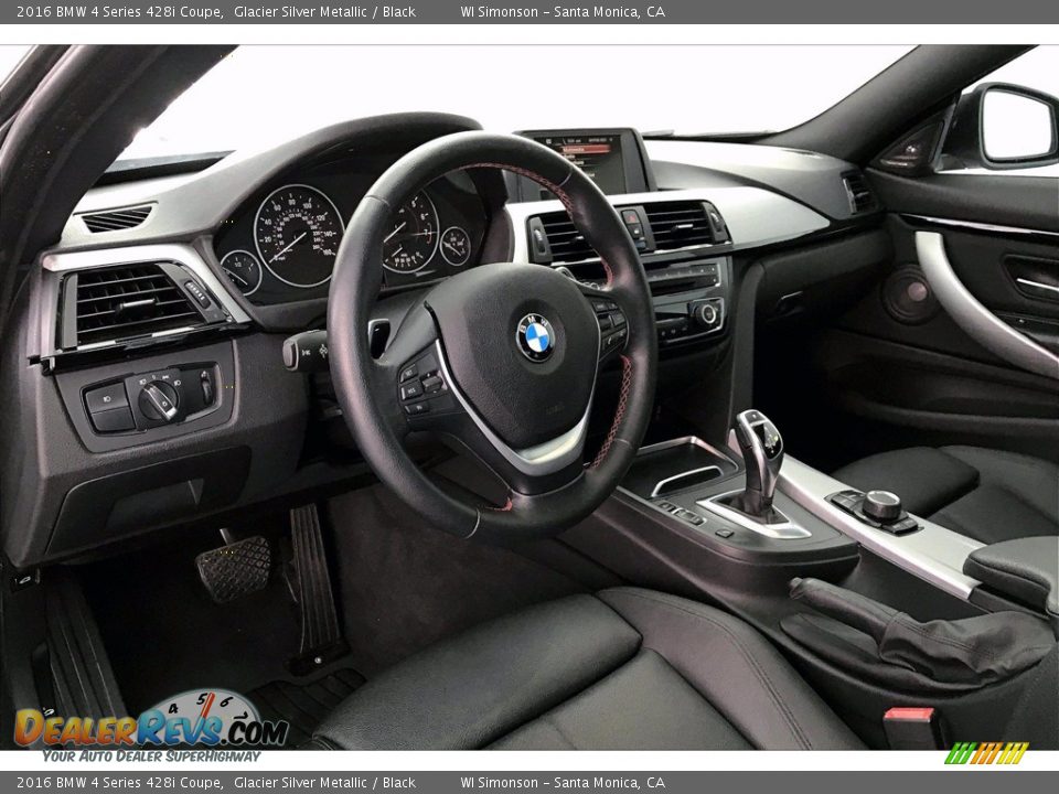 2016 BMW 4 Series 428i Coupe Glacier Silver Metallic / Black Photo #14