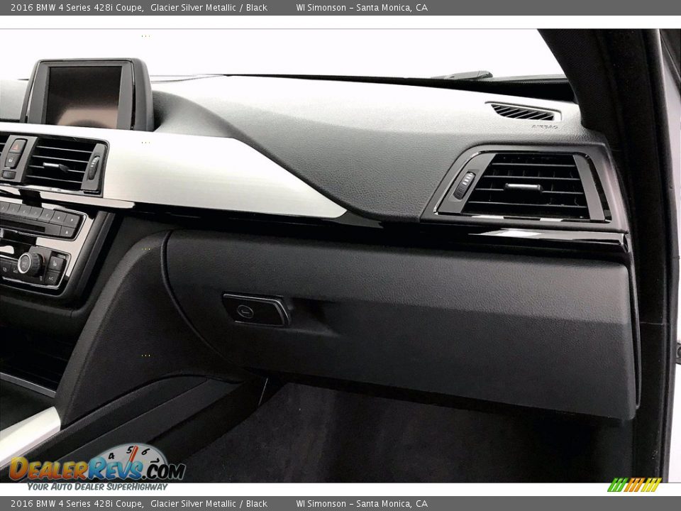 2016 BMW 4 Series 428i Coupe Glacier Silver Metallic / Black Photo #16