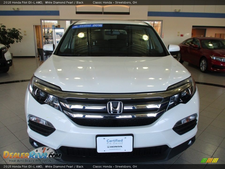 2018 Honda Pilot EX-L AWD White Diamond Pearl / Black Photo #2