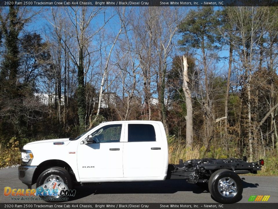 2020 Ram 2500 Tradesman Crew Cab 4x4 Chassis Bright White / Black/Diesel Gray Photo #1