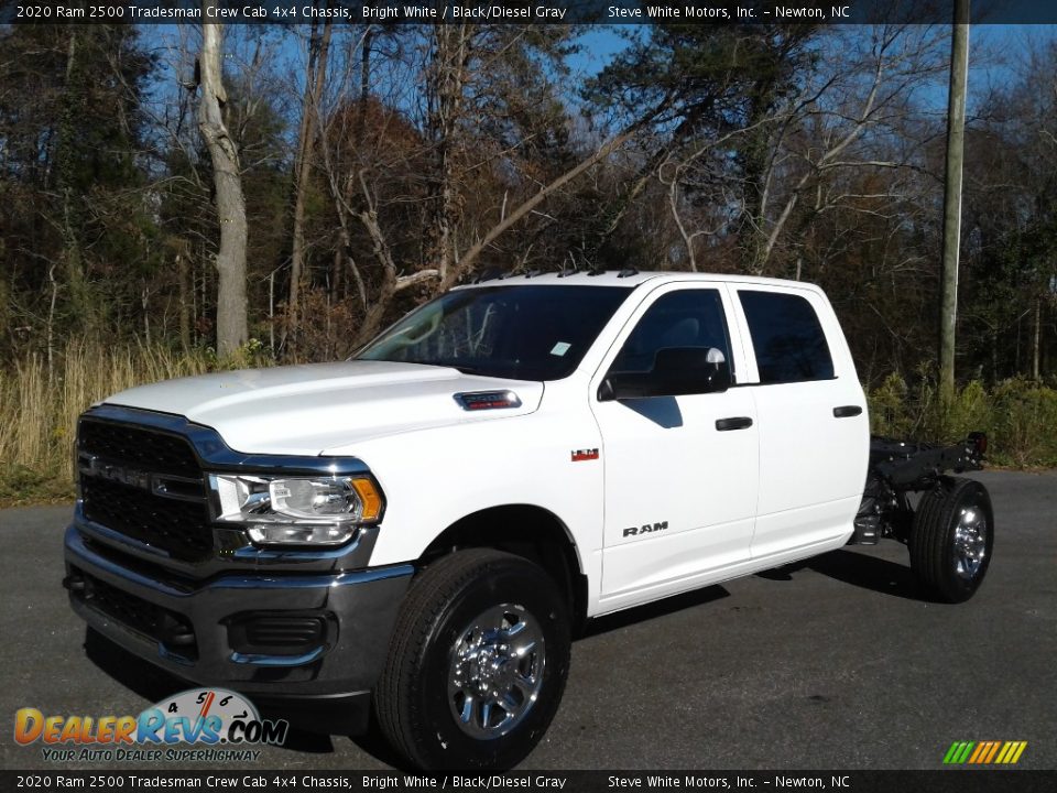 2020 Ram 2500 Tradesman Crew Cab 4x4 Chassis Bright White / Black/Diesel Gray Photo #2