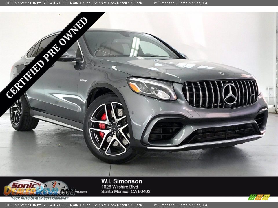 2018 Mercedes-Benz GLC AMG 63 S 4Matic Coupe Selenite Grey Metallic / Black Photo #1