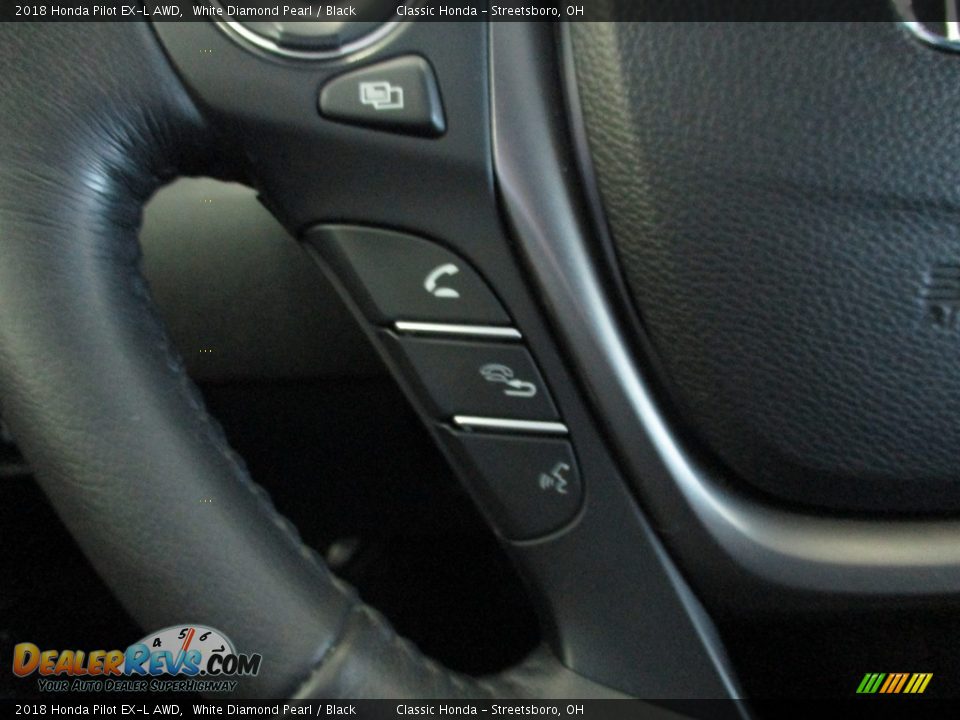 2018 Honda Pilot EX-L AWD White Diamond Pearl / Black Photo #35