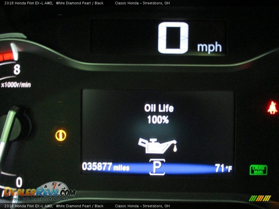 2018 Honda Pilot EX-L AWD White Diamond Pearl / Black Photo #36