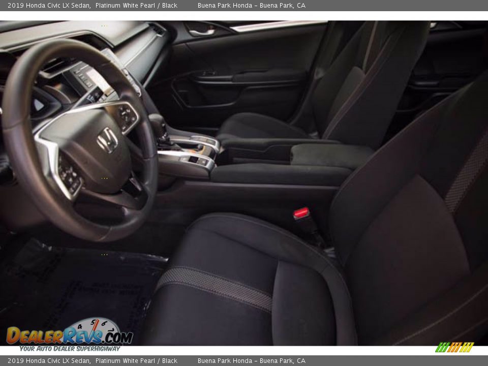 2019 Honda Civic LX Sedan Platinum White Pearl / Black Photo #3